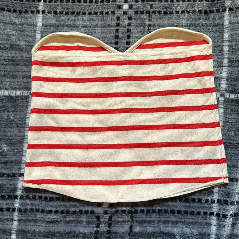 Zara Striped Knit Crop Top - Picture 3 of 6